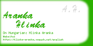 aranka hlinka business card